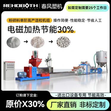 Single stage high yield granulation unit for crushed materials