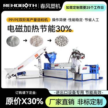 PP PE dual stage high yield granulator
