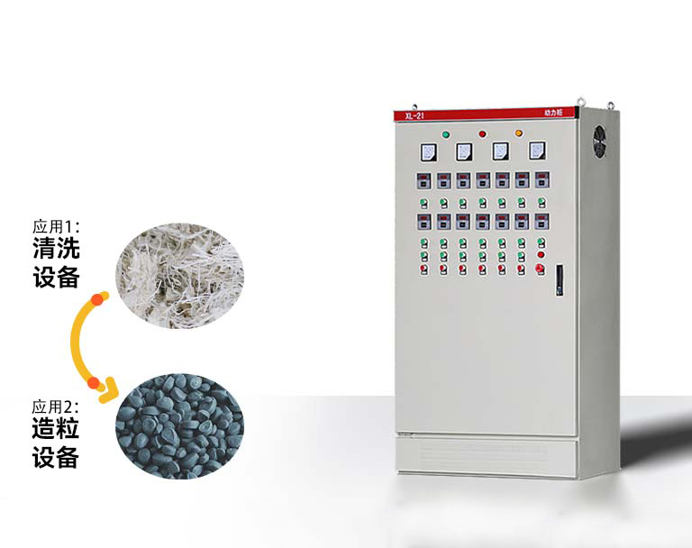 Special power cabinet for granulator cleaning line