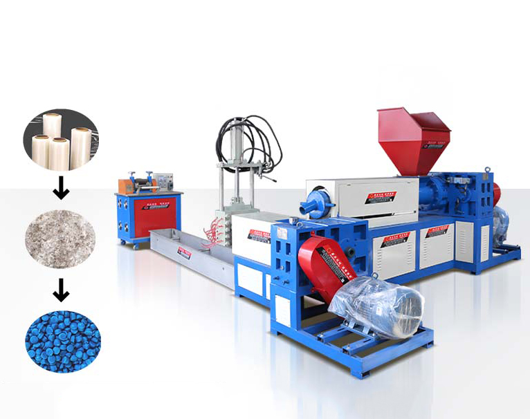 Double stage high yield granulation unit for crushed materials