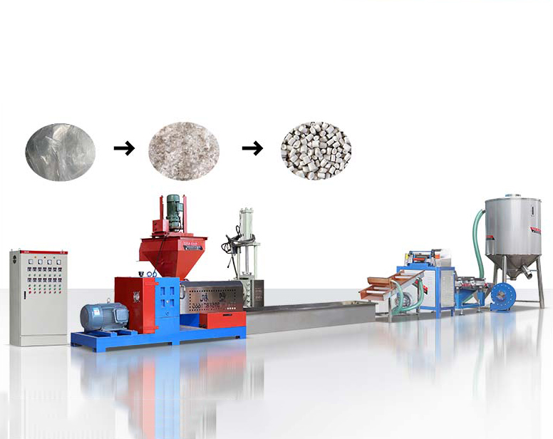 Single stage high yield granulation unit for crushed materials